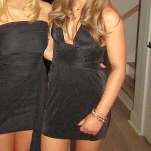 Hello Molly Black Strapless Dress